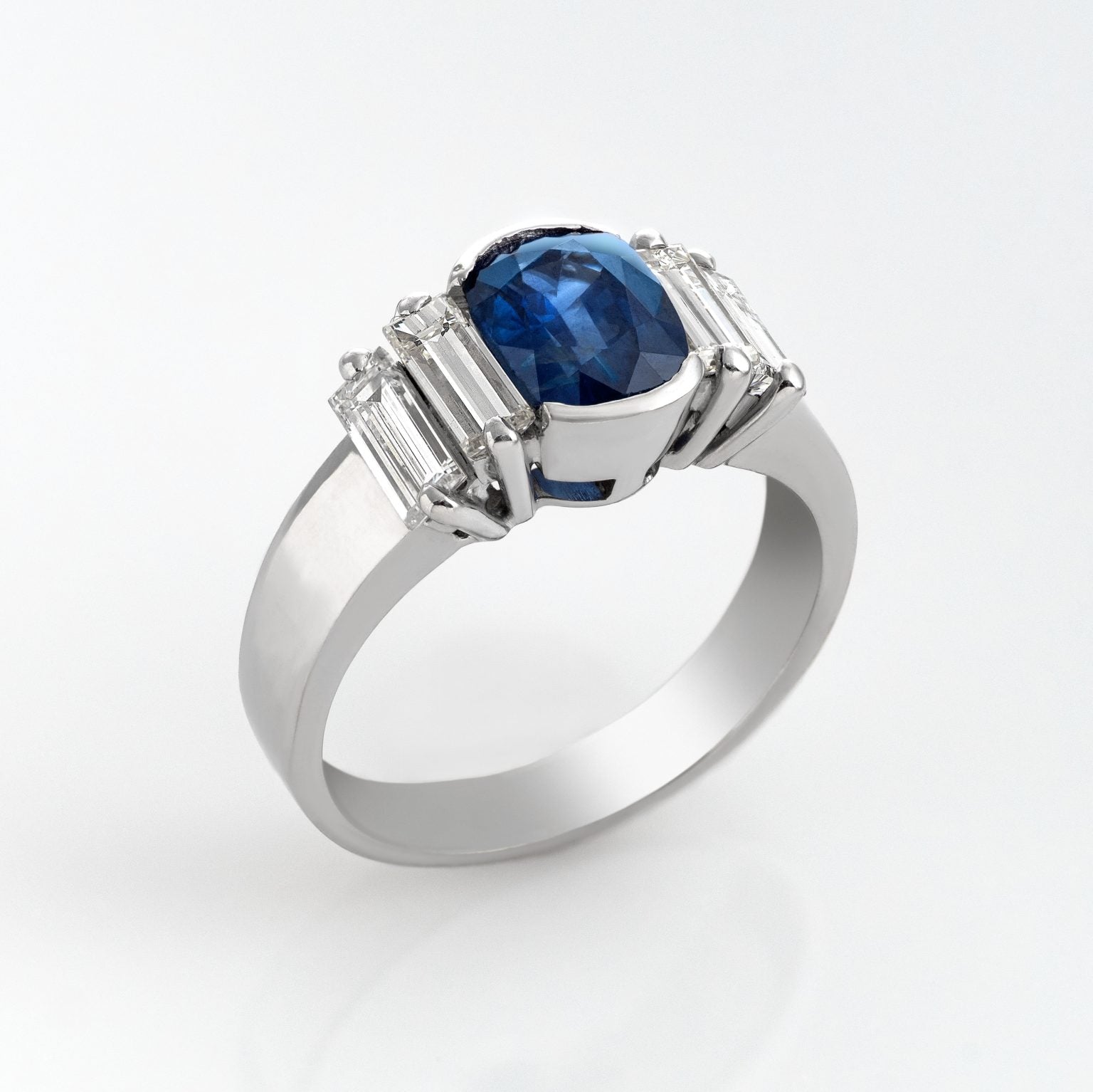Gold Sapphire Diamond Ring 00735
