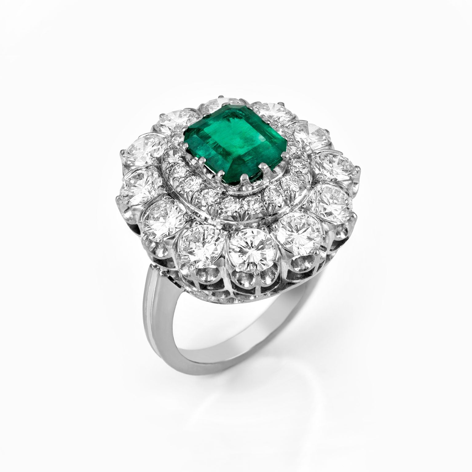 Gold Emerald Diamond Ring 00001