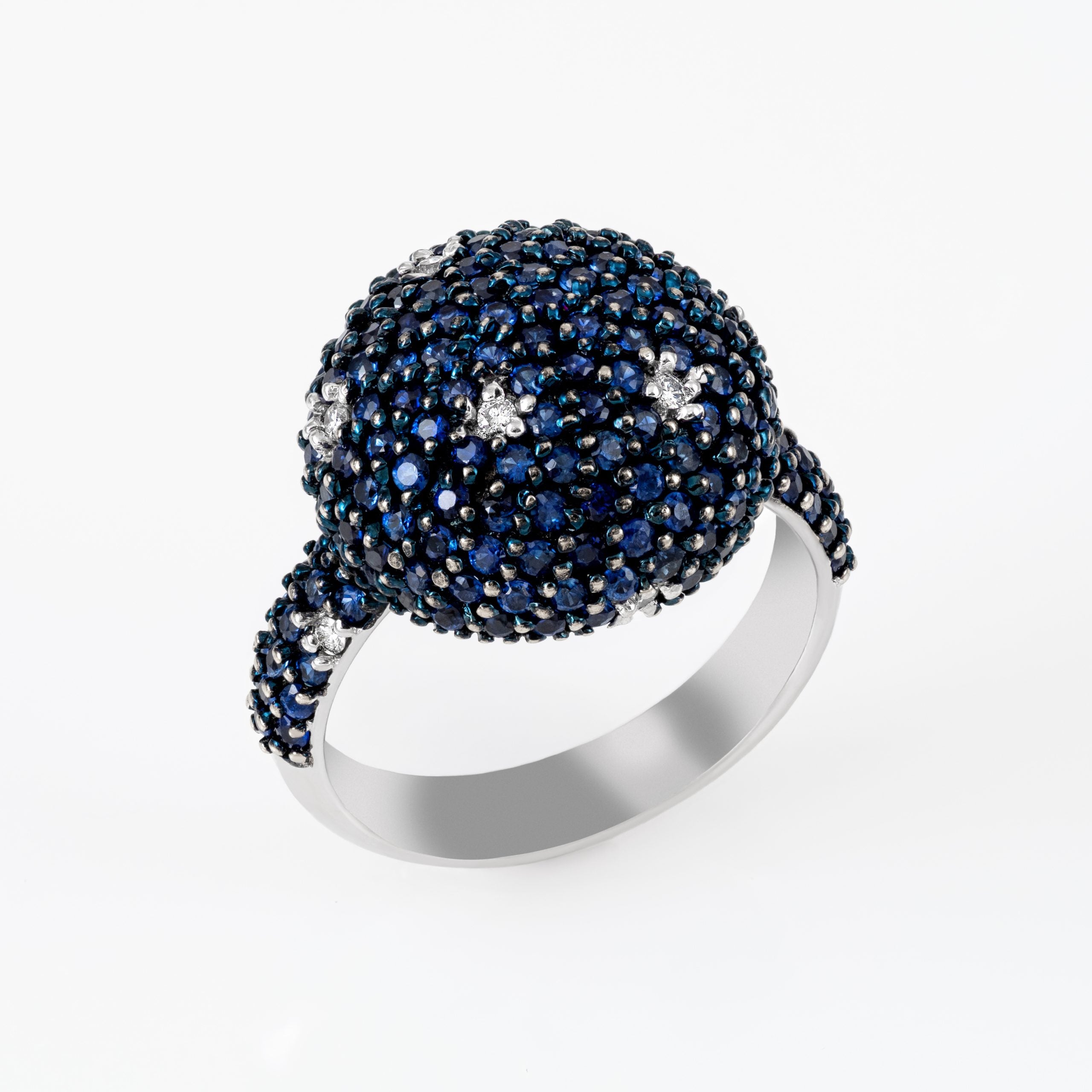 Gold Sapphire Diamond Ring 00704