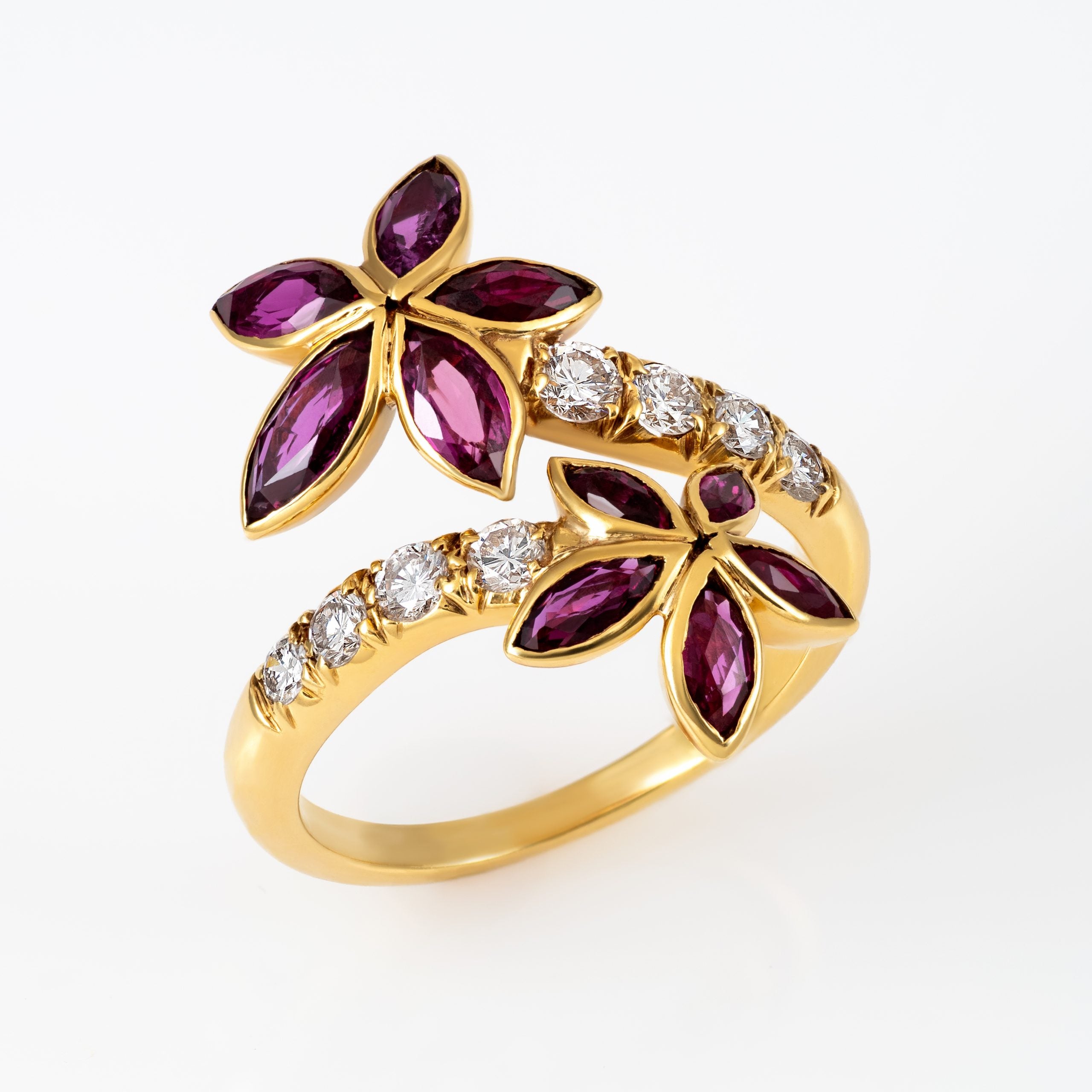 Gold Ruby Diamond Ring 00567