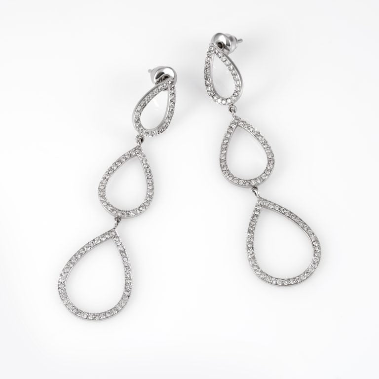 Gold Diamond Earrings 01128