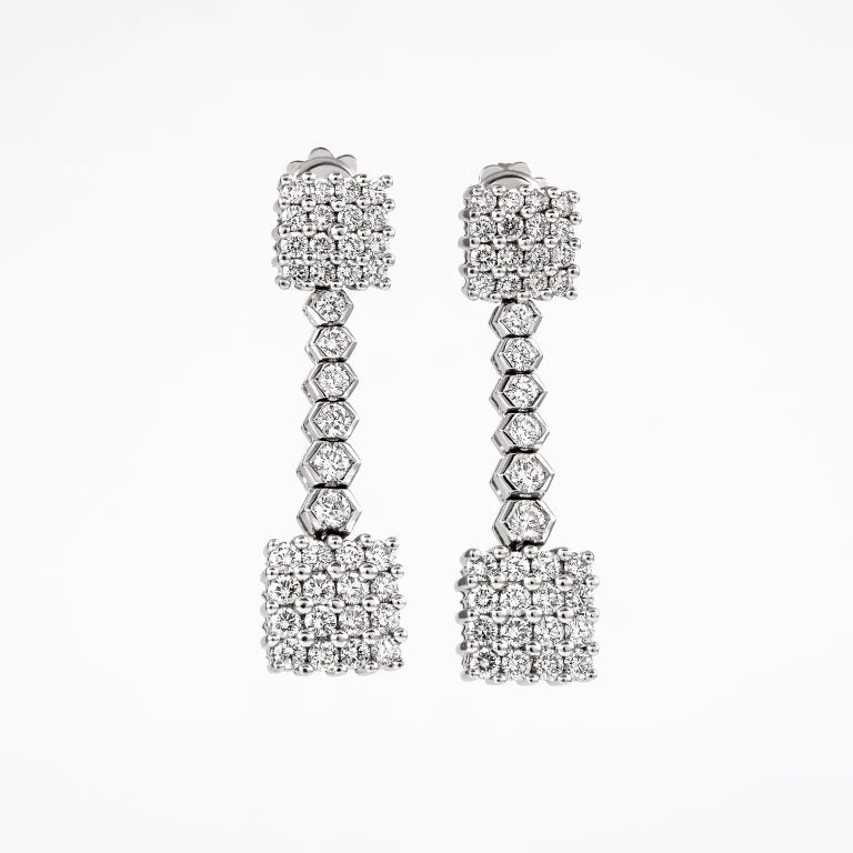 Gold Diamond Earrings 00069