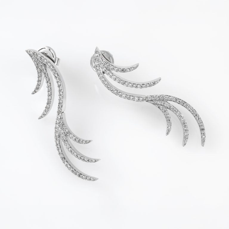 Gold Diamond Earrings 01159