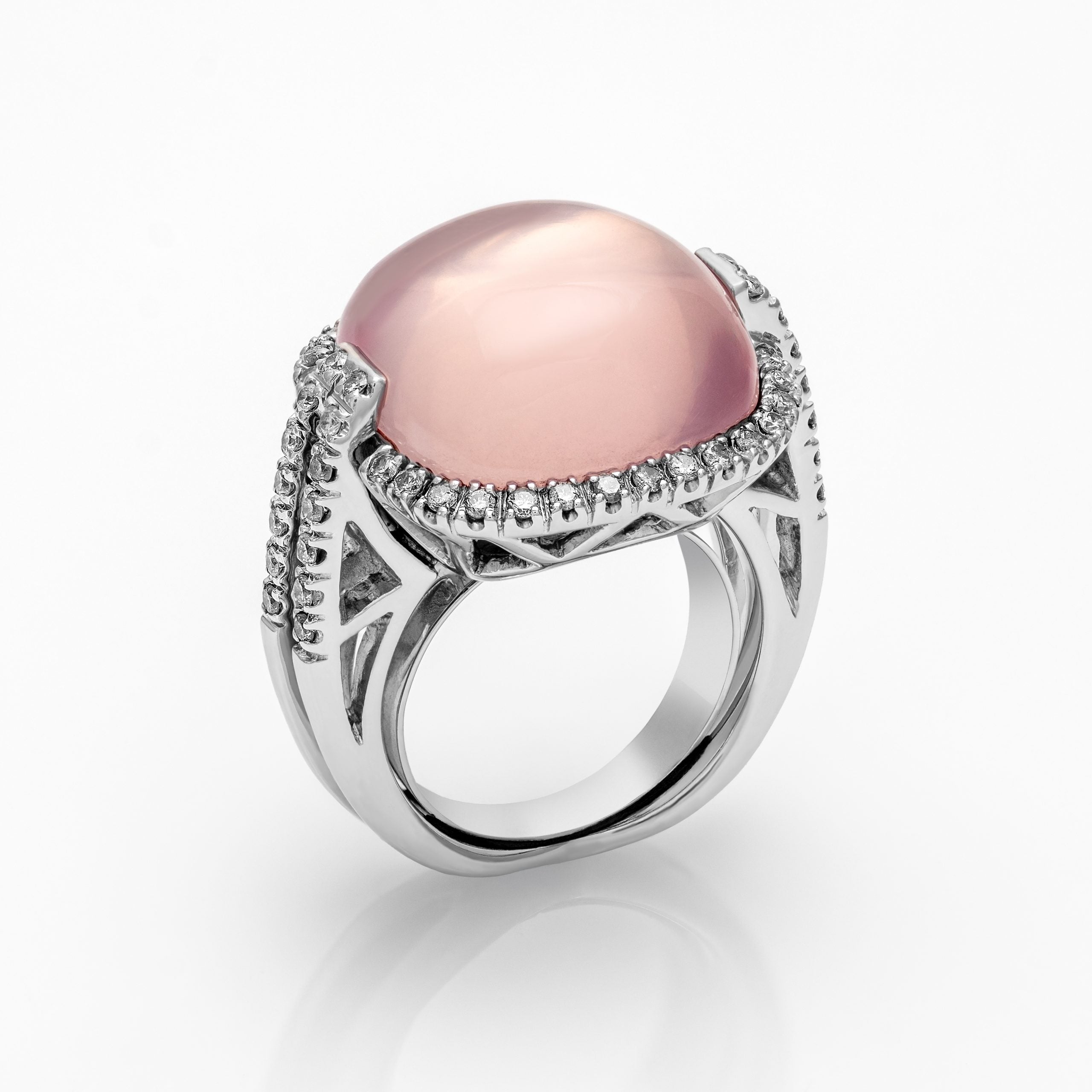Gold Quartz Diamond Ring 00022
