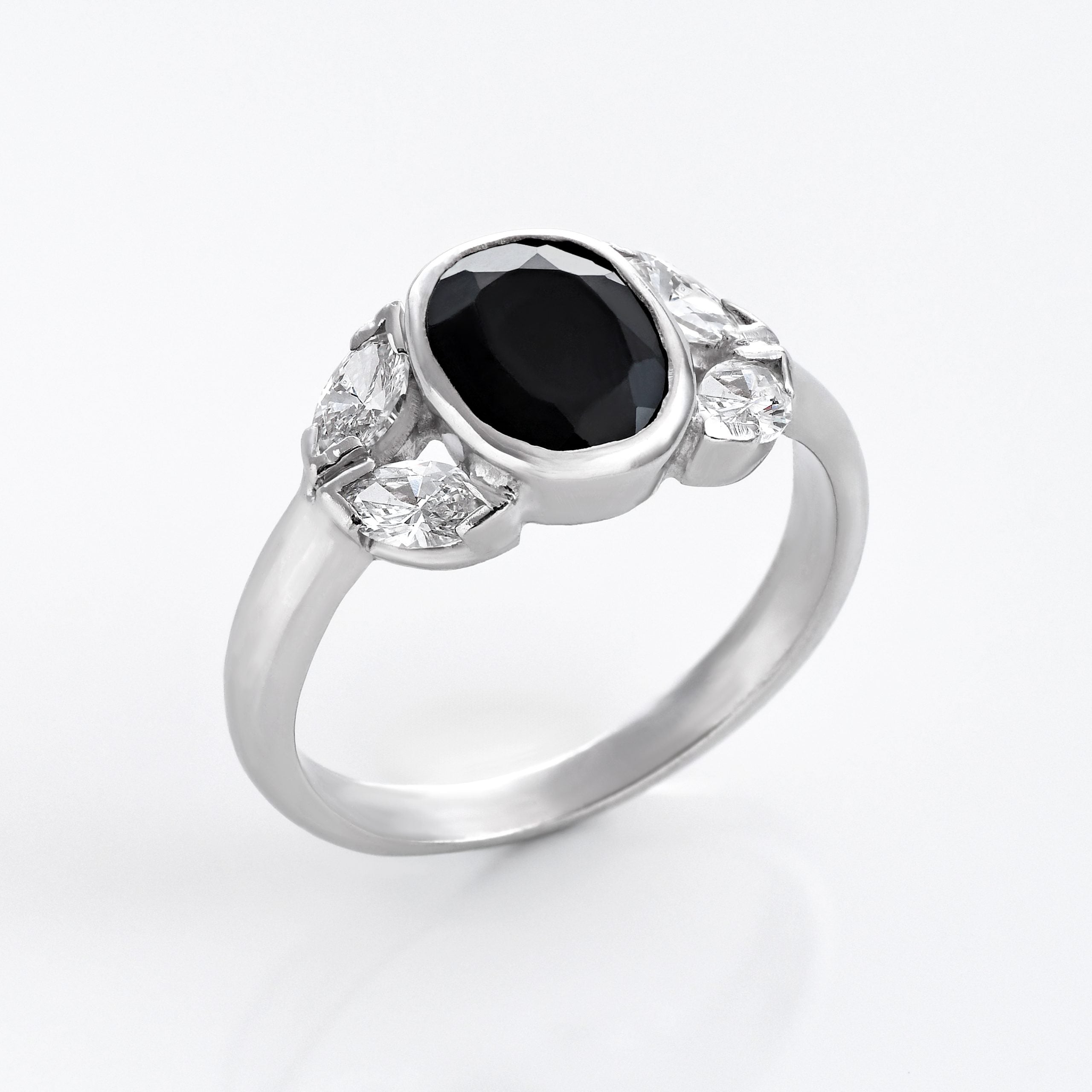 Gold Sapphire Diamond Ring 00116