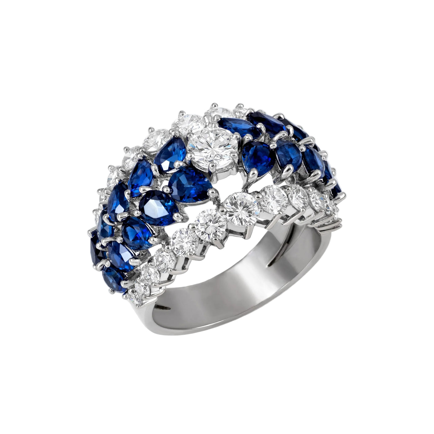 Gold Sapphire Diamond Ring 00154