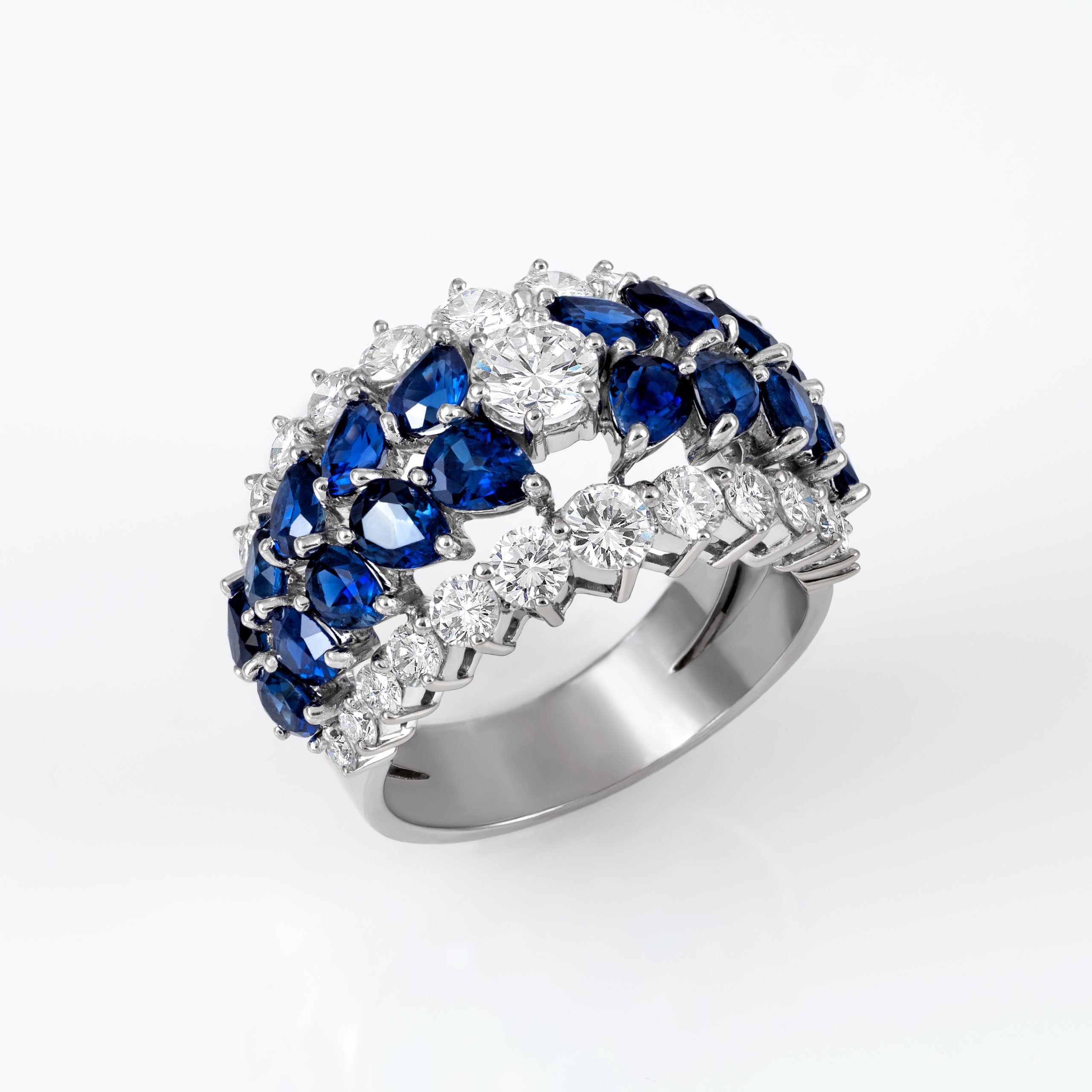 Gold Sapphire Diamond Ring 00154