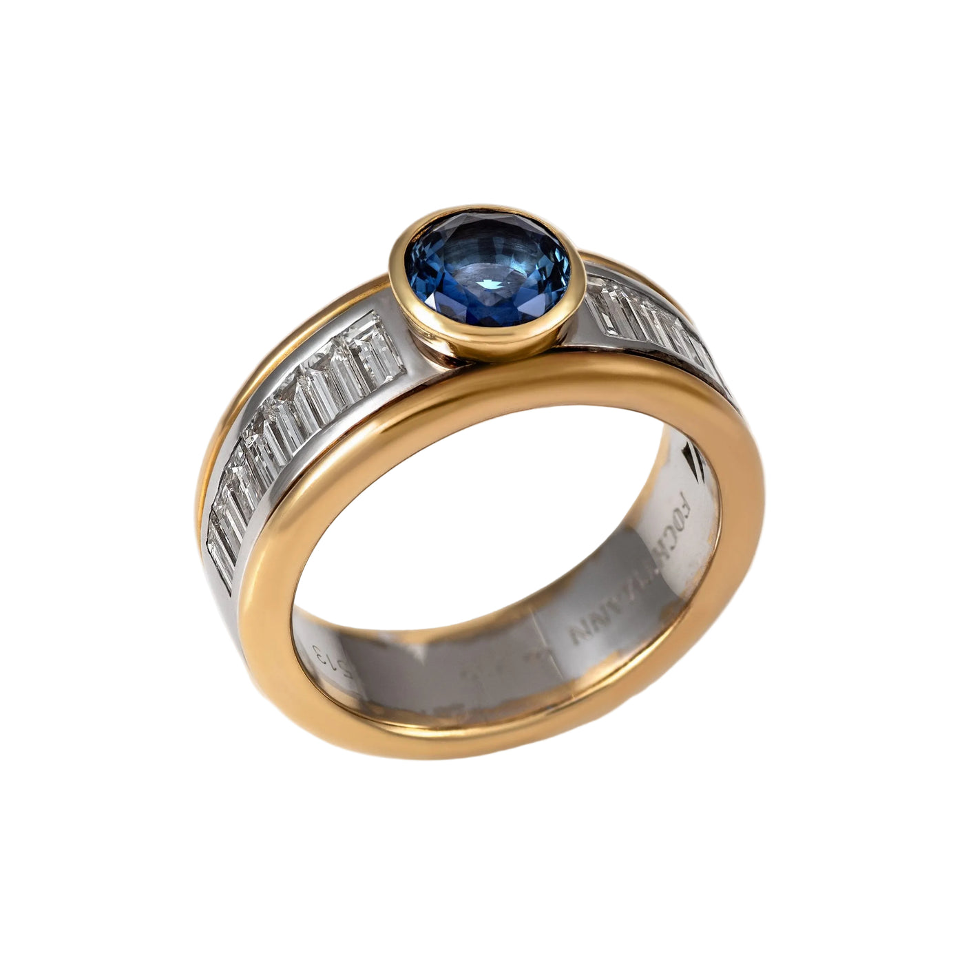 Gold Sapphire Diamond Ring 00851