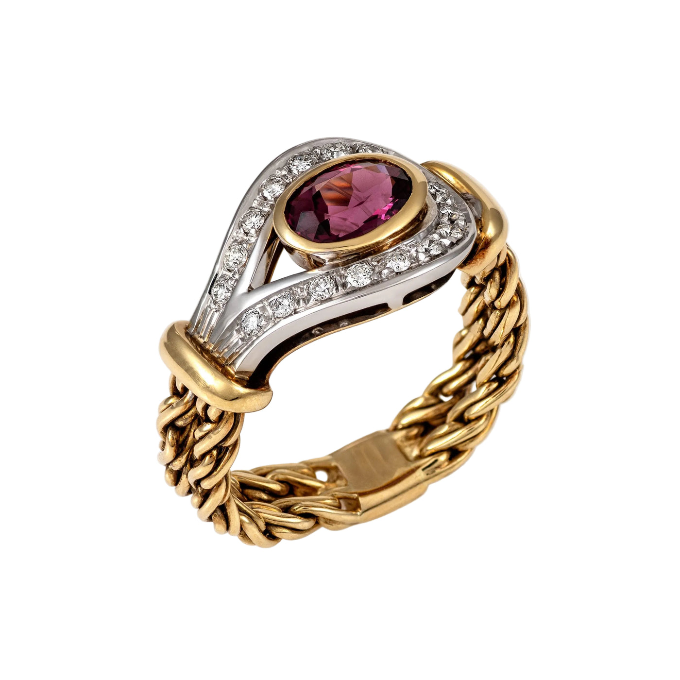 Gold Tourmaline Diamond Ring 00808