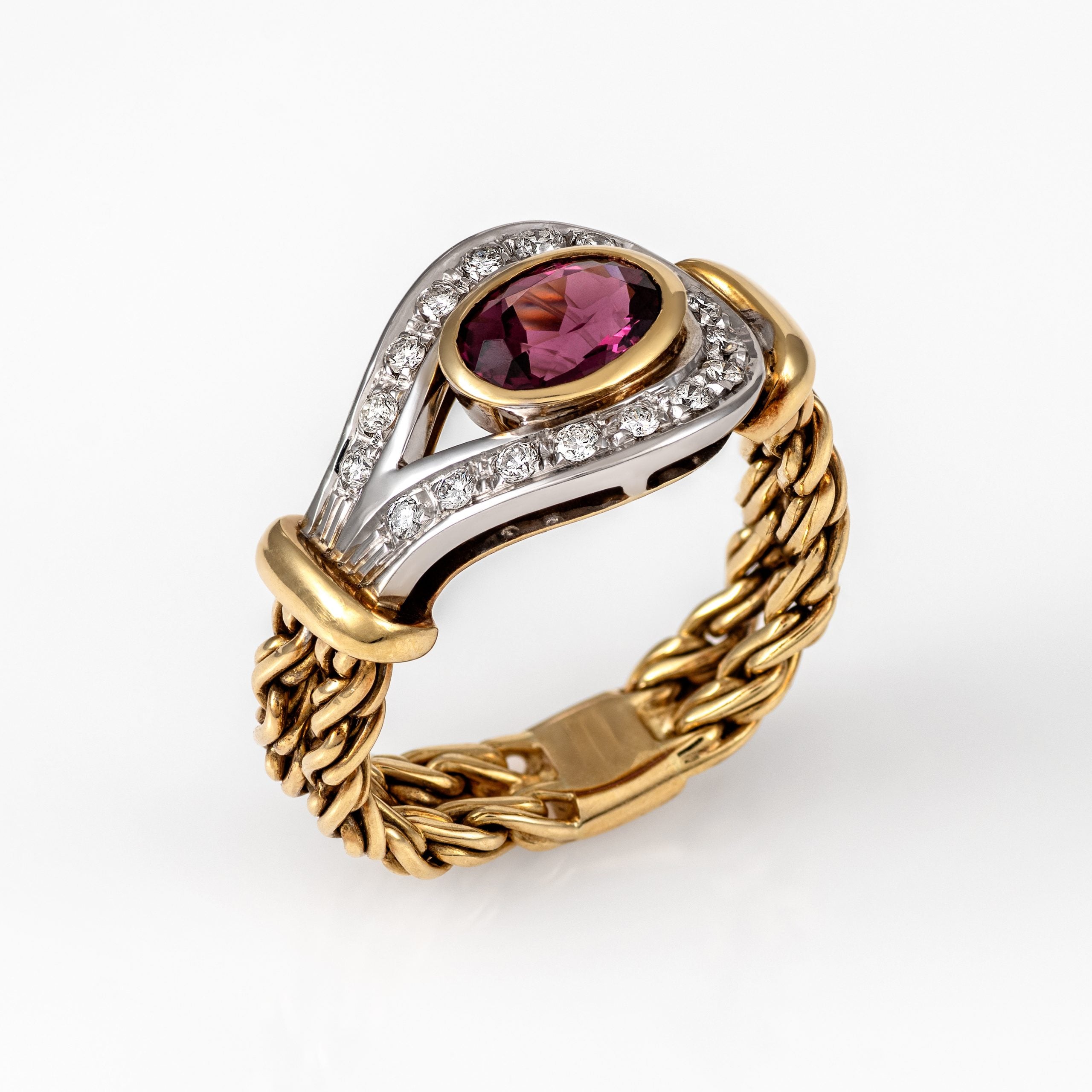 Gold Tourmaline Diamond Ring 00808
