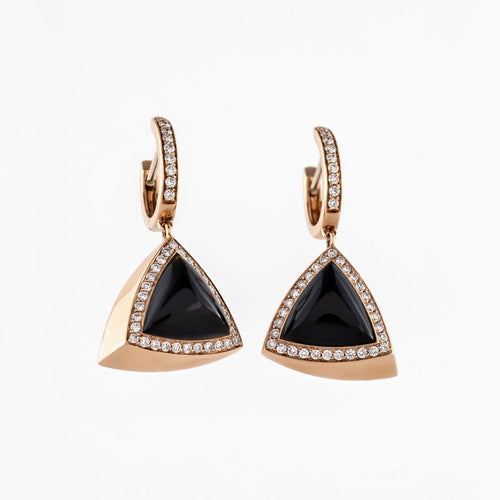 Gold  Quartz Diamond  Earrings 00609