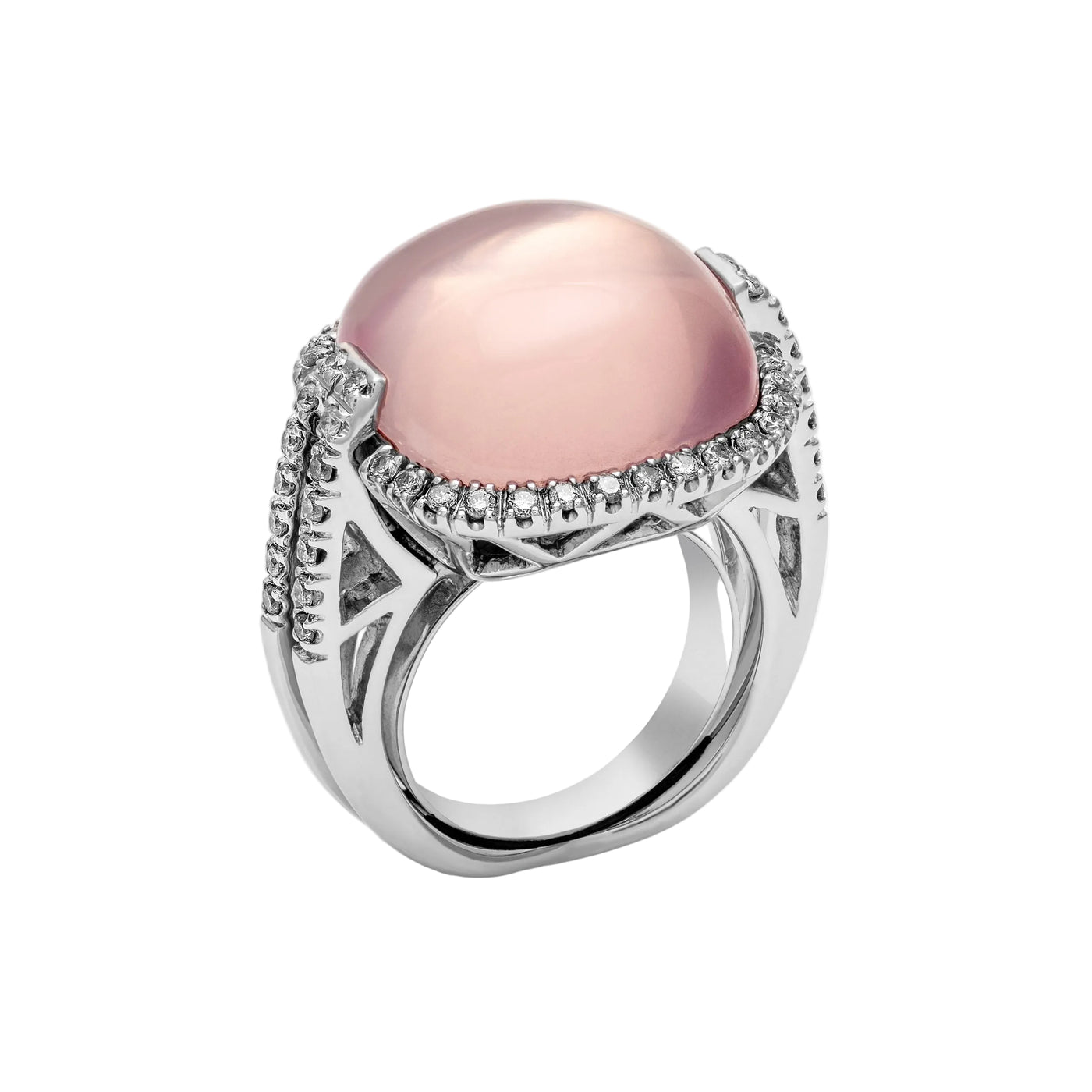 Gold Quartz Diamond Ring 00022