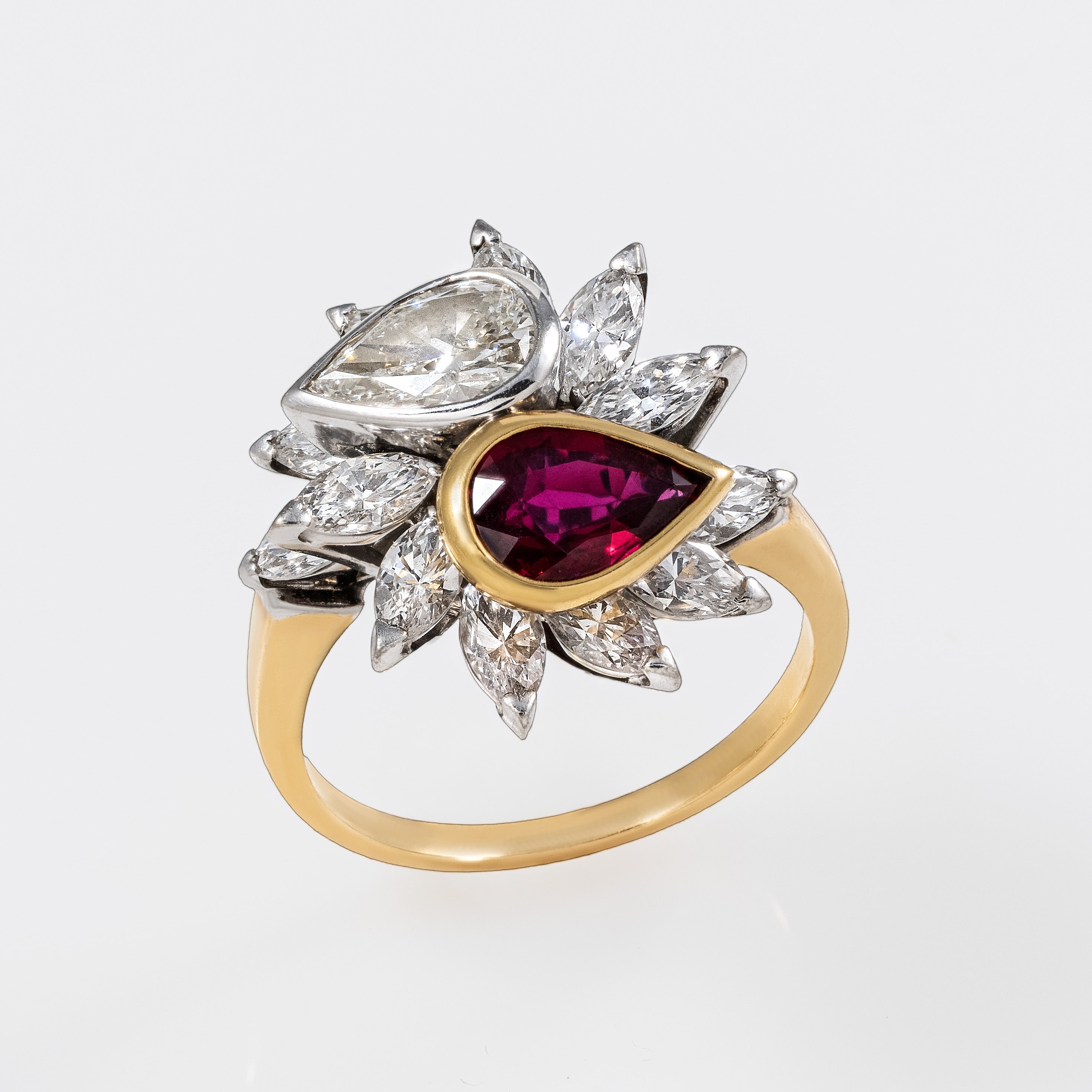 Gold Ruby Diamond Ring 00201