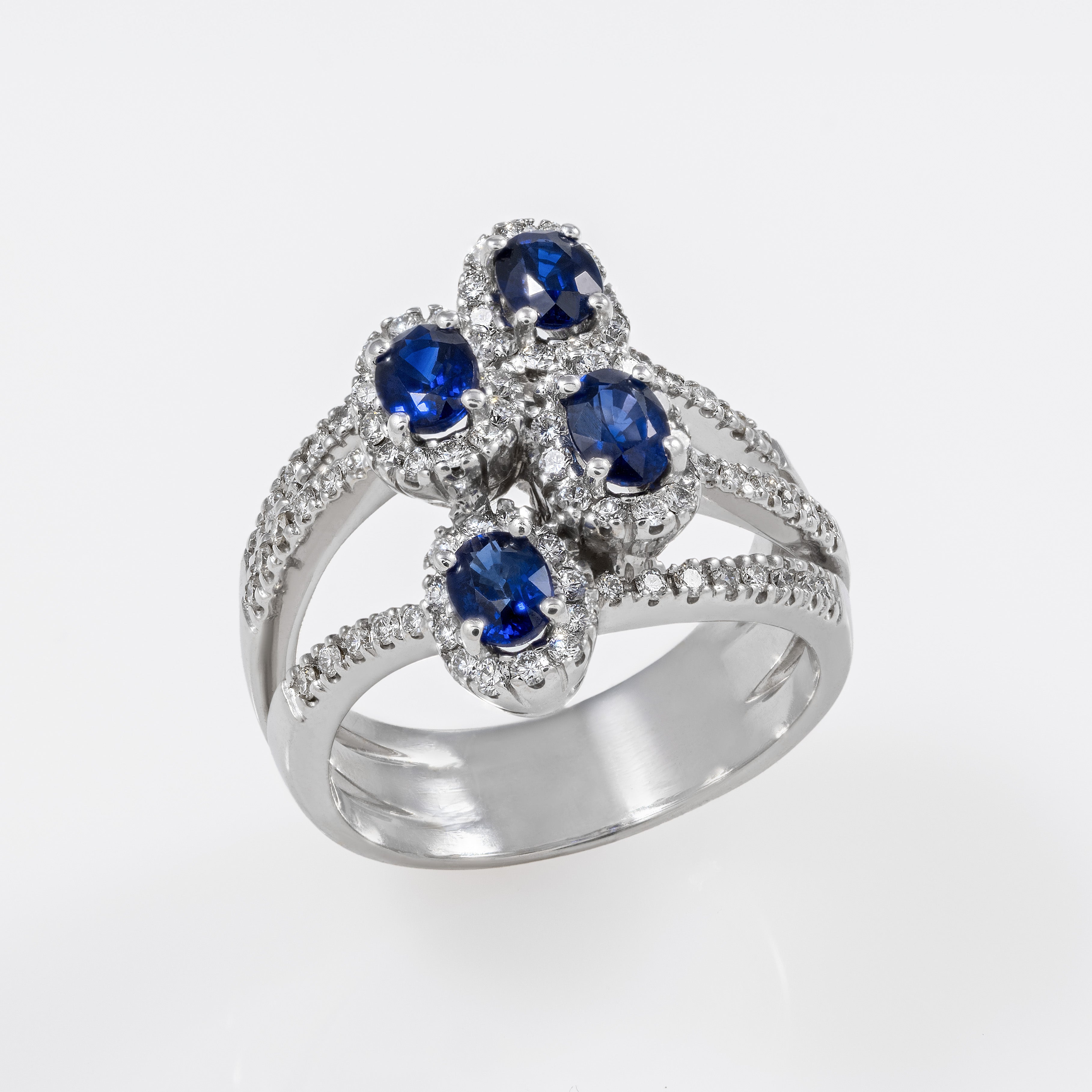 Gold Sapphire Diamond  Ring 00832