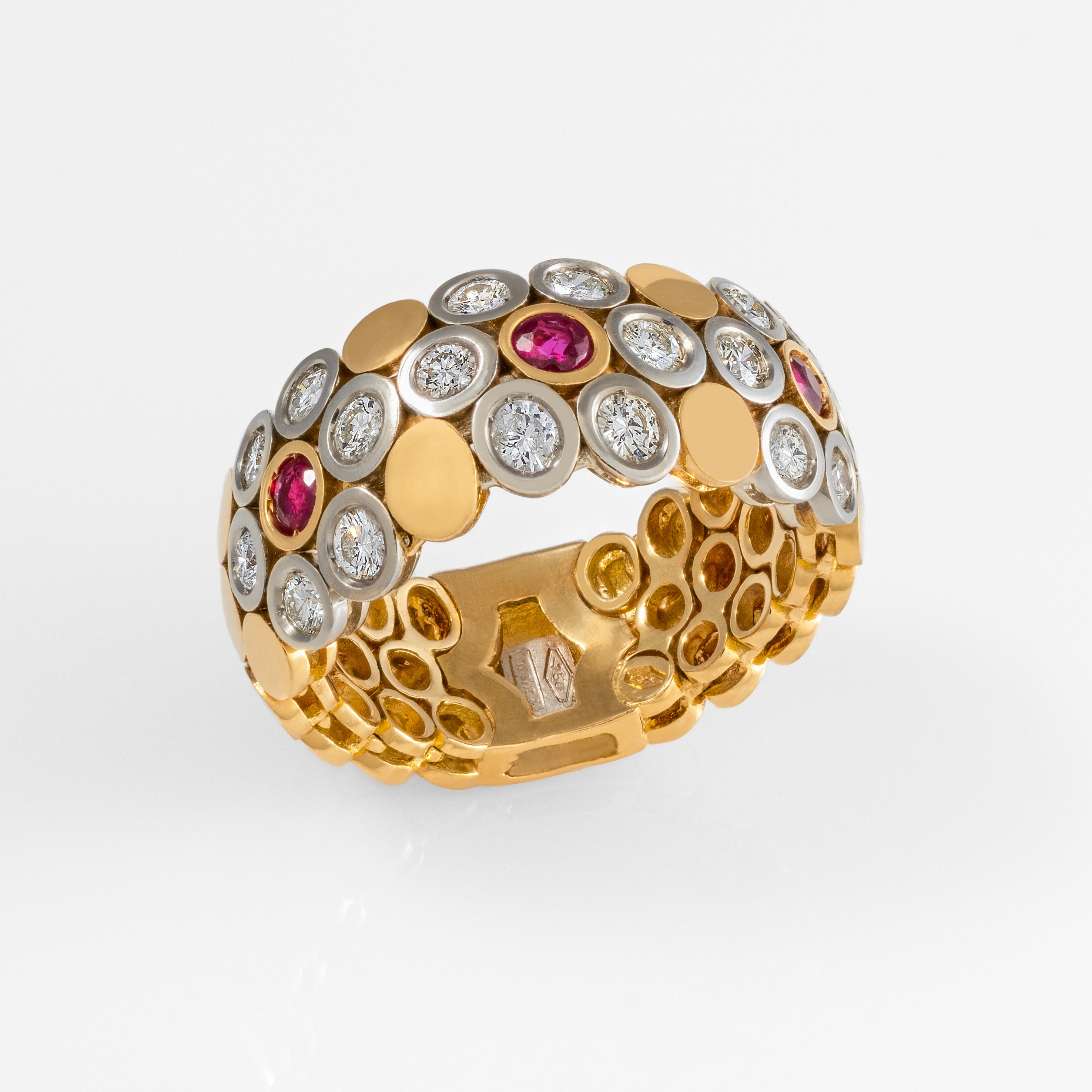 Gold Ruby Diamond Ring 01138