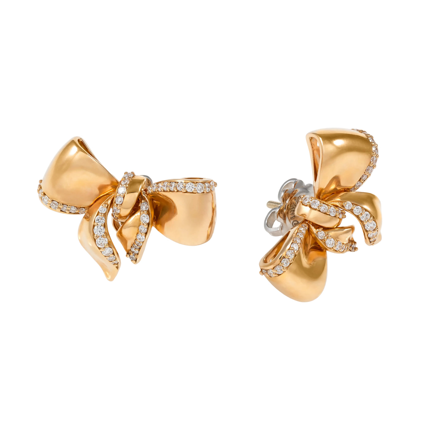 Gold Diamond Earrings 03157