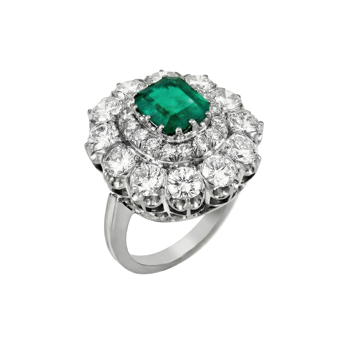 Gold Emerald Diamond Ring 00001