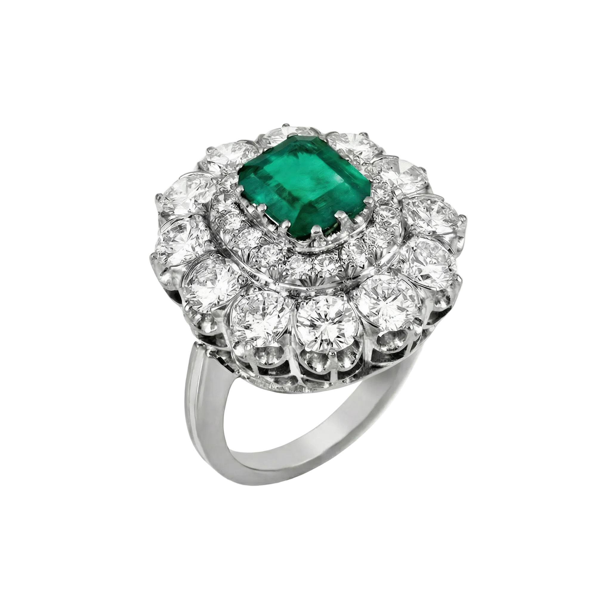 Gold Emerald Diamond Ring 00001