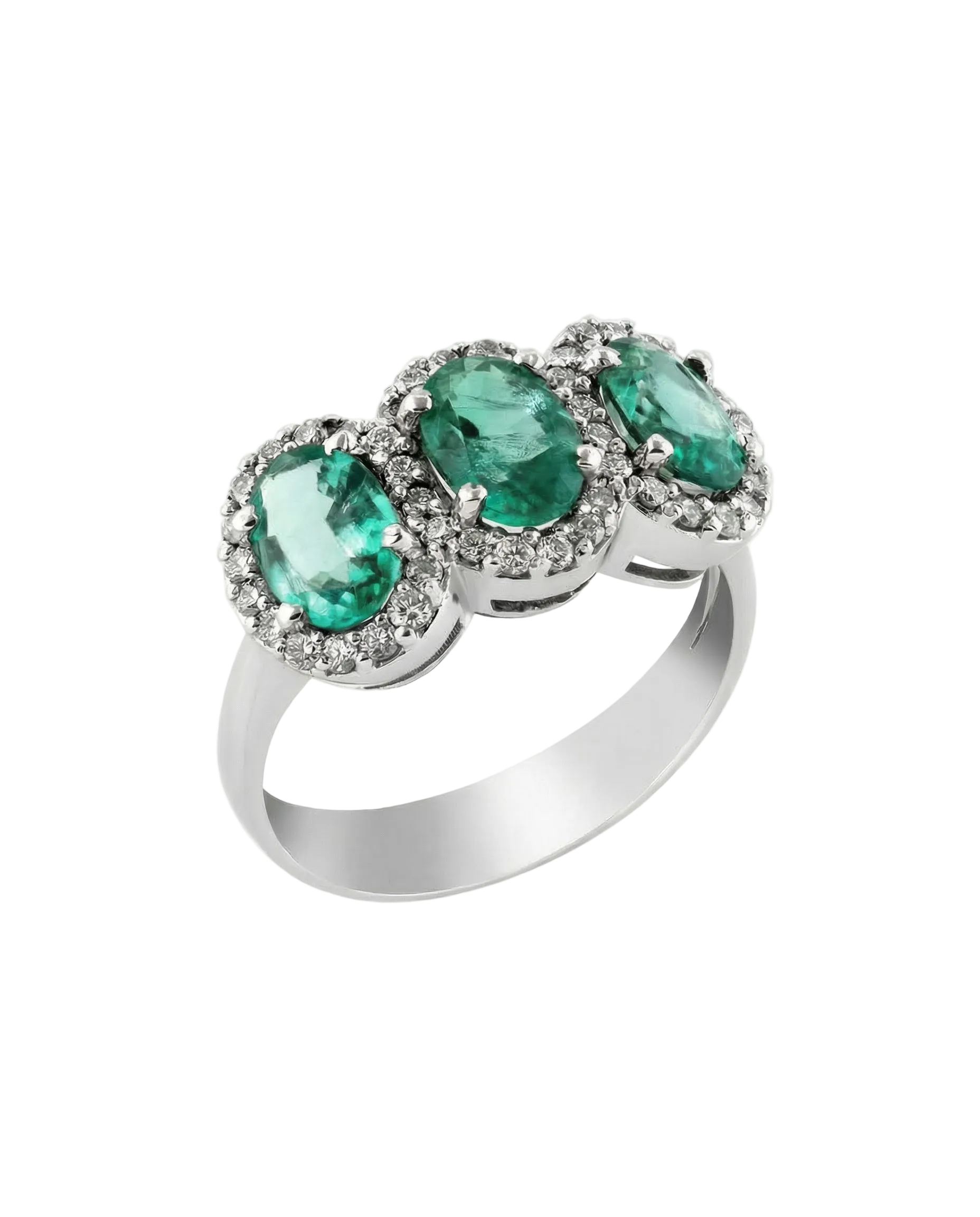 Gold Emerald Diamond Ring 03065