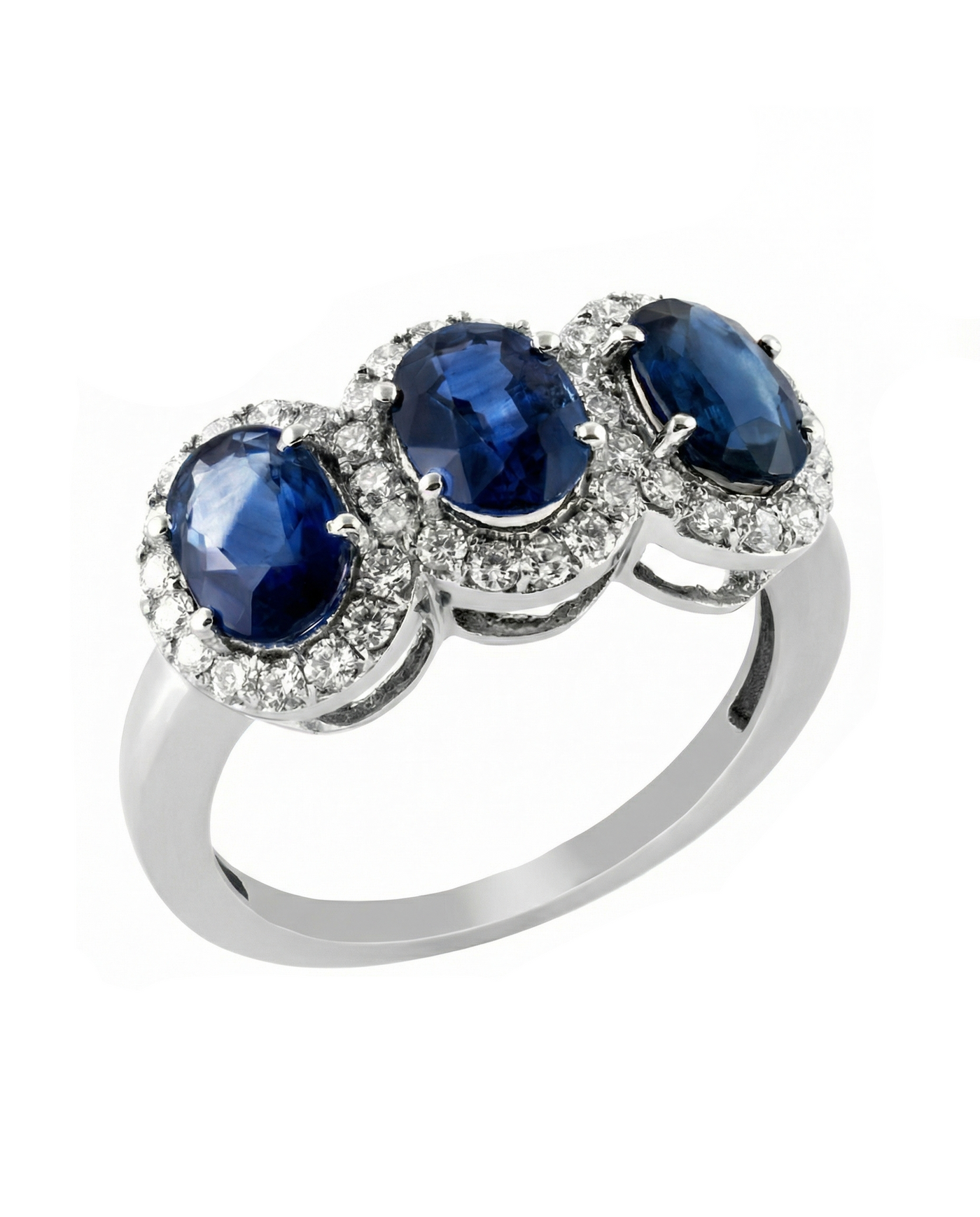 Gold Sapphire Diamond Ring 03073